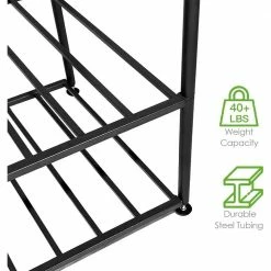 Dyiom 40 in. Black Metal Plant Stand Indoor Tall 6-Tiered Corner Plant Shelf Outdoor Patio Shelves for Multiple Plants -Sunnydaze Decor Sales black dyiom plant stands b09z23q67r 44 1000