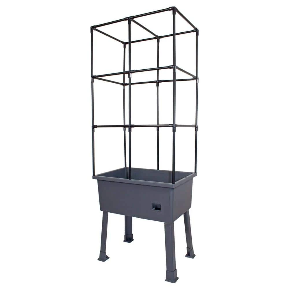 Frame It All Patio Ideas - 15.75 in. x 23.5 in. x 63 in. Self-Watering Raised Garden Bed with Trellis and Greenhouse Cover 5 Frame It All Patio Ideas - 15.75 in. x 23.5 in. x 63 in. Self-Watering Raised Garden Bed with Trellis and Greenhouse Cover - Image 5