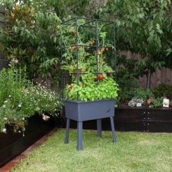 Frame It All Patio Ideas - 15.75 in. x 23.5 in. x 63 in. Self-Watering Raised Garden Bed with Trellis and Greenhouse Cover 7 Frame It All Patio Ideas - 15.75 in. x 23.5 in. x 63 in. Self-Watering Raised Garden Bed with Trellis and Greenhouse Cover -Sunnydaze Decor Sales black frame it all elevated garden beds 300001601 4f 1000