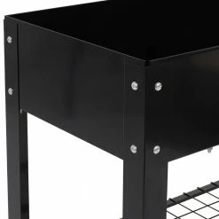 Sunnydaze Decor Sunnydaze Black Raised Steel Garden Bed with Mesh Shelf -Sunnydaze Decor Sales black sunnydaze decor elevated garden beds hb 774 1f 1000