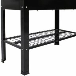 Sunnydaze Decor Sunnydaze Black Raised Steel Garden Bed with Mesh Shelf -Sunnydaze Decor Sales black sunnydaze decor elevated garden beds hb 774 4f 1000