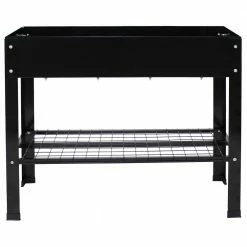 Sunnydaze Decor Sunnydaze Black Raised Steel Garden Bed with Mesh Shelf -Sunnydaze Decor Sales black sunnydaze decor elevated garden beds hb 774 76 1000