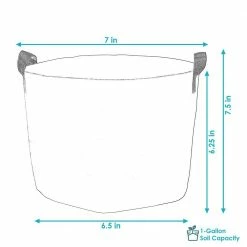 Sunnydaze Decor 1 Gal. Plastic Garden Grown Bag with Handles - Non-Woven Polypropylene Fabric (1-Pack) -Sunnydaze Decor Sales black sunnydaze decor grow bags wgs 166 44 1000