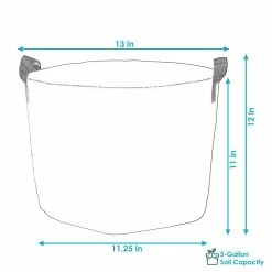Sunnydaze Decor 5 Gal. Plastic Garden Grow Bags with Handles - Non-Woven Polypropylene Fabric (10-Pack) -Sunnydaze Decor Sales black sunnydaze decor grow bags wgs 258 10pk 44 1000