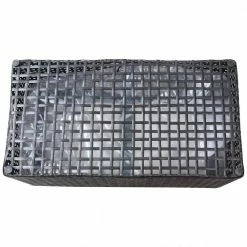 Sunnydaze Decor Black Sunnydaze 2-Section Rectangle Polypropylene Indoor Plastic Planters - (Set of 2) -Sunnydaze Decor Sales black sunnydaze decor plant pots nhu 539 76 1000