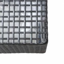 Sunnydaze Decor Black Sunnydaze 2-Section Rectangle Polypropylene Indoor Plastic Planters - (Set of 2) -Sunnydaze Decor Sales black sunnydaze decor plant pots nhu 539 fa 1000