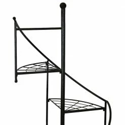 Sunnydaze Decor 56 in. 4-Tier Metal Iron Plant Stand with Spiral Staircase Design (Set of 2) -Sunnydaze Decor Sales black sunnydaze decor plant stands hmi 733 1f 1000