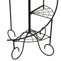 Sunnydaze Decor 56 in. 4-Tier Metal Iron Plant Stand with Spiral Staircase Design (Set of 2) -Sunnydaze Decor Sales black sunnydaze decor plant stands hmi 733 44 1000