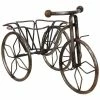 Sunnydaze Decor Sunnydaze 12 in. Tricycle Style Indoor/Outdoor Black Metal Planter Stand Basket