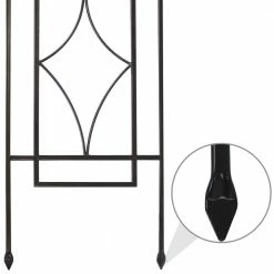 Sunnydaze Decor 48 in. Steel Chic Diamonds Design Garden Plant Trellis - (Set of 2) -Sunnydaze Decor Sales blacks sunnydaze decor garden trellises hbm 635 4f 1000