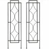 Sunnydaze Decor 48 in. Steel Chic Diamonds Design Garden Plant Trellis - (Set of 2)