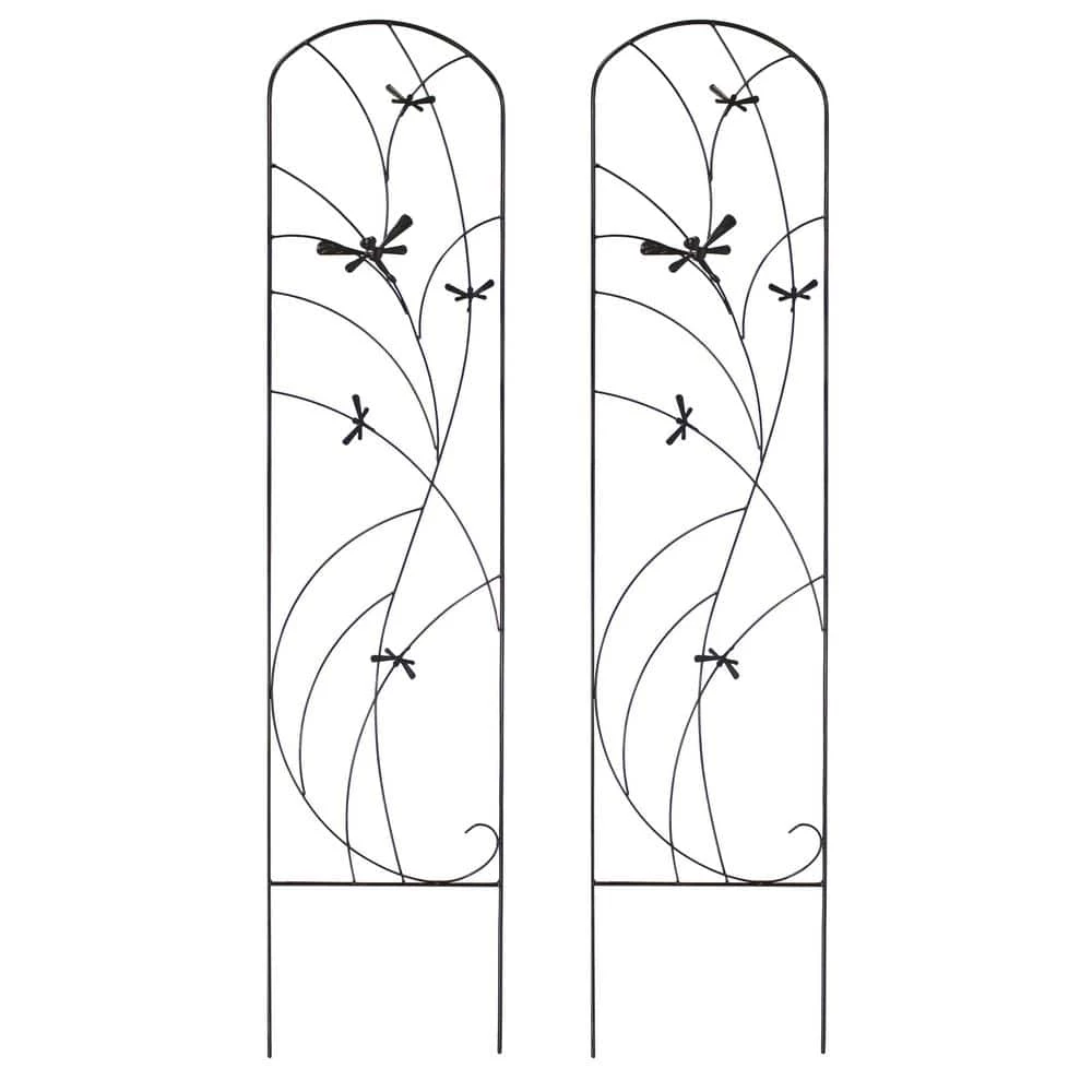 Sunnydaze Decor 55 in. Steel Dragonfly Delight Decorative Garden Trellis - (Set of 2) 1 Sunnydaze Decor 55 in. Steel Dragonfly Delight Decorative Garden Trellis - (Set of 2)
