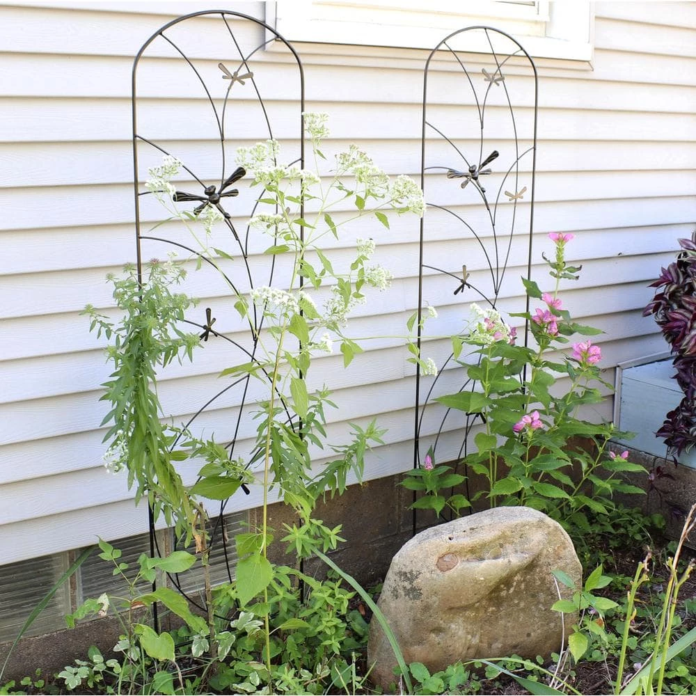 Sunnydaze Decor 55 in. Steel Dragonfly Delight Decorative Garden Trellis - (Set of 2) 7 Sunnydaze Decor 55 in. Steel Dragonfly Delight Decorative Garden Trellis - (Set of 2) - Image 7