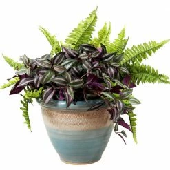 Sunnydaze Decor 2 Purlieu 12 in. Shoreline Ceramic Indoor/Outdoor Planters -Sunnydaze Decor Sales blue sunnydaze decor plant pots ap 006 44 1000