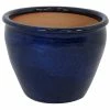 Sunnydaze Decor Chalet 15 in. Blue Ceramic Indoor/Outdoor Planter