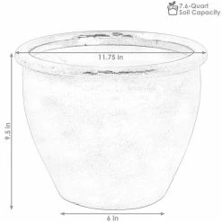 Sunnydaze Decor Chalet 12 in. Blue Ceramic Indoor/Outdoor Planter (Set of 2) -Sunnydaze Decor Sales blue sunnydaze decor plant pots ap 865 4f 1000