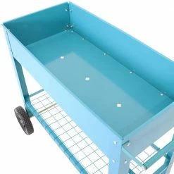 Sunnydaze Decor Galvanized Steel Mobile Raised Garden Bed Cart in Blue 13 Sunnydaze Decor Galvanized Steel Mobile Raised Garden Bed Cart in Blue -Sunnydaze Decor Sales blue sunnydaze decor raised planter boxes hb 229 c3 1000