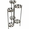 Sunnydaze Decor 45 in. Indoor-Outdoor 6-Tiered Folding Metal Plant Flower Stand