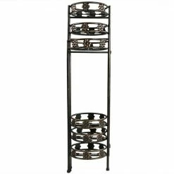 Sunnydaze Decor 45 in. Indoor-Outdoor 6-Tiered Folding Metal Plant Flower Stand -Sunnydaze Decor Sales bronze sunnydaze decor plant stands kf 6ffs fa 1000
