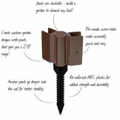 Frame It All Straight Kit - 16 ft. x 1 in. x 5.5 in. Classic Sienna Composite Edging -Sunnydaze Decor Sales brown frame it all brick edging 300001040 1f 1000