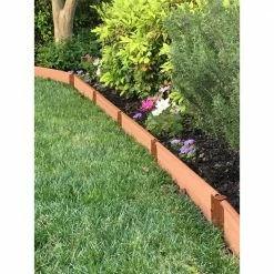 Frame It All Straight Kit - 16 ft. x 1 in. x 5.5 in. Classic Sienna Composite Edging -Sunnydaze Decor Sales brown frame it all brick edging 300001040 4f 1000