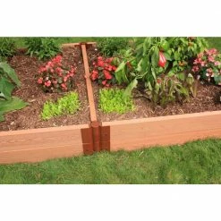 Frame It All Two Inch Series 4 ft. x 16 ft. x 11 in. Classic Sienna Composite Raised Garden Bed Kit -Sunnydaze Decor Sales brown frame it all raised planter boxes 300001078 4f 1000