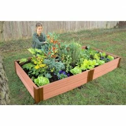 Frame It All Two Inch Series 4 ft. x 8 ft. x 11 in. Classic Sienna Composite Raised Garden Bed Kit 5 Frame It All Two Inch Series 4 ft. x 8 ft. x 11 in. Classic Sienna Composite Raised Garden Bed Kit -Sunnydaze Decor Sales brown frame it all raised planter boxes 300001091 31 1000