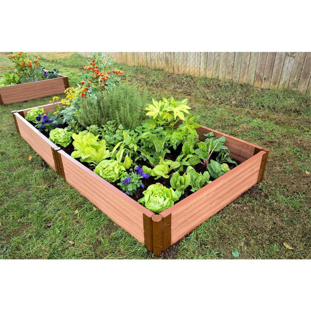 Frame It All Two Inch Series 4 ft. x 8 ft. x 11 in. Classic Sienna Composite Raised Garden Bed Kit 2 Frame It All Two Inch Series 4 ft. x 8 ft. x 11 in. Classic Sienna Composite Raised Garden Bed Kit - Image 2