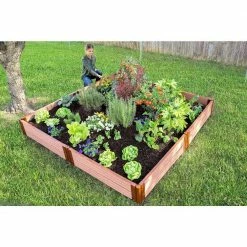 Frame It All Two Inch Series 8 ft. x 8 ft. x 11 in. Classic Sienna Composite Raised Garden Bed Kit 15 Frame It All Two Inch Series 8 ft. x 8 ft. x 11 in. Classic Sienna Composite Raised Garden Bed Kit -Sunnydaze Decor Sales brown frame it all raised planter boxes 300001099 31 1000