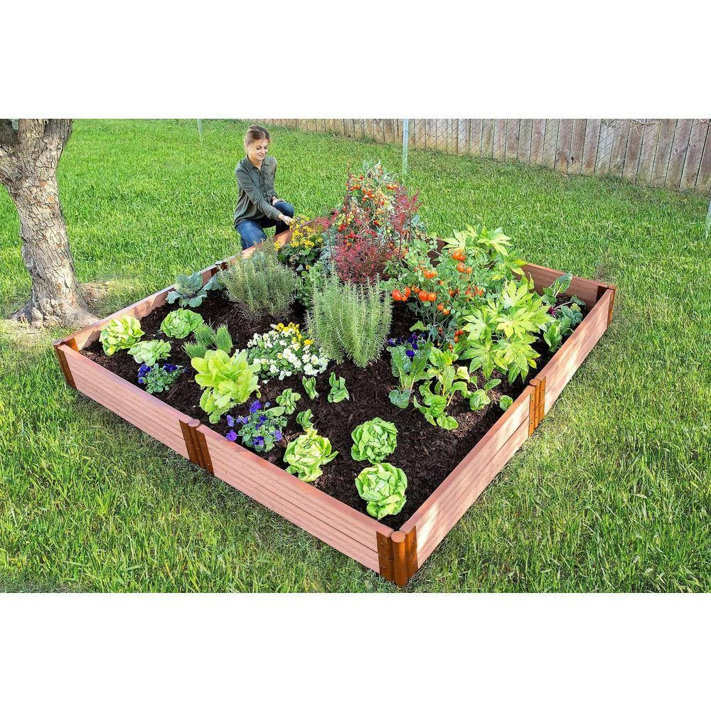 Frame It All Two Inch Series 8 ft. x 8 ft. x 11 in. Classic Sienna Composite Raised Garden Bed Kit 8 Frame It All Two Inch Series 8 ft. x 8 ft. x 11 in. Classic Sienna Composite Raised Garden Bed Kit - Image 8
