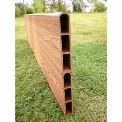 Frame It All Classic Sienna Composite Raised Garden Bed Terraced 4 ft. x 8 ft. x 11 in. - 1 in. profile -Sunnydaze Decor Sales brown frame it all raised planter boxes 300001405 1f 1000