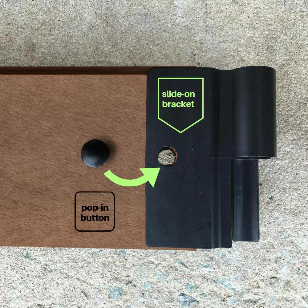 Frame It All Tool-Free 4 ft. x 12 ft. x 11 in. Uptown Brown Composite Raised Garden Bed - 1 in. profile 3 Frame It All Tool-Free 4 ft. x 12 ft. x 11 in. Uptown Brown Composite Raised Garden Bed - 1 in. profile - Image 3