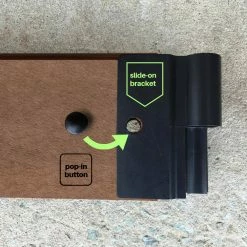 Frame It All Tool-Free Uptown Brown Raised Garden Bed L Shaped 12' x 12' x 11 1 profile -Sunnydaze Decor Sales brown frame it all raised planter boxes 300001452 4f 1000