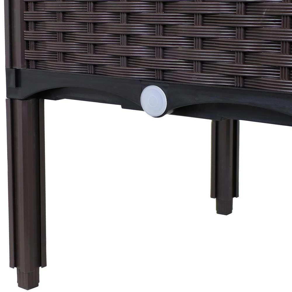 Sunnydaze Decor Sunnydaze Outdoor 2 Self-Watering Raised Garden Beds in Brown 4 Sunnydaze Decor Sunnydaze Outdoor 2 Self-Watering Raised Garden Beds in Brown - Image 4