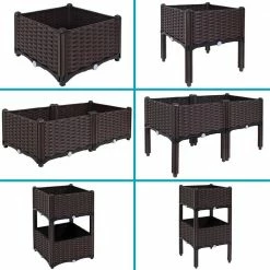 Sunnydaze Decor Sunnydaze Outdoor 2 Self-Watering Raised Garden Beds in Brown 9 Sunnydaze Decor Sunnydaze Outdoor 2 Self-Watering Raised Garden Beds in Brown -Sunnydaze Decor Sales brown sunnydaze decor elevated garden beds ieo 385 4f 1000