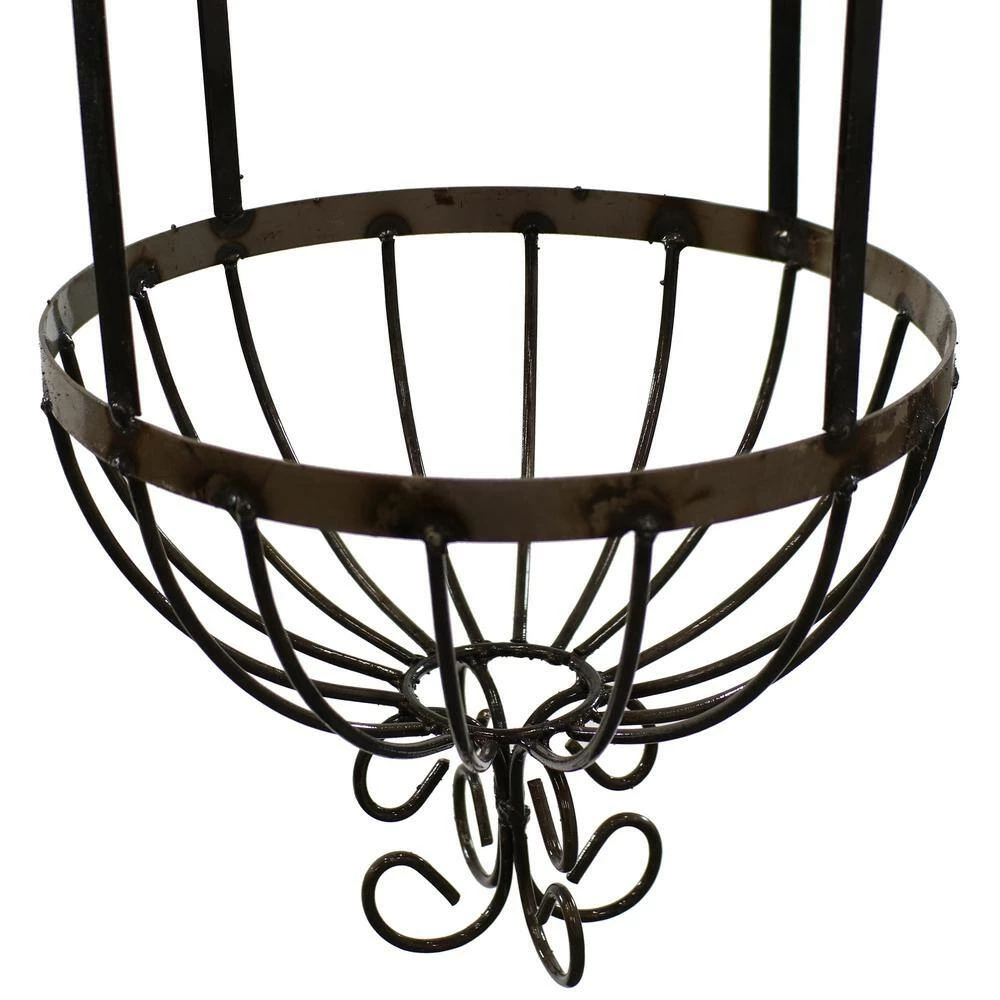 Sunnydaze Decor Sunnydaze Large Brown Steel Cathedral Hanging Planter Basket 2 Sunnydaze Decor Sunnydaze Large Brown Steel Cathedral Hanging Planter Basket - Image 2