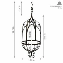 Sunnydaze Decor Sunnydaze Small Brown Steel Cathedral Hanging Basket -Sunnydaze Decor Sales brown sunnydaze decor hanging planters cue 037 1f 1000