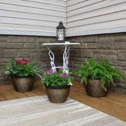 Sunnydaze Decor Resin Faux Basketweave Outdoor Planter (Set of 3) 15 Sunnydaze Decor Resin Faux Basketweave Outdoor Planter (Set of 3) -Sunnydaze Decor Sales brown sunnydaze decor plant pots ieo 332 31 1000