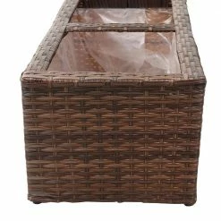 Sunnydaze Decor Sunnydaze 2-Section Rectangle Polyrattan Indoor Planters - Set of 2 - Brown 11 Sunnydaze Decor Sunnydaze 2-Section Rectangle Polyrattan Indoor Planters - Set of 2 - Brown -Sunnydaze Decor Sales brown sunnydaze decor plant pots nhu 546 4f 1000