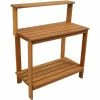 Sunnydaze Decor 42 in. Meranti Wood Outdoor Potting Bench with Teak Oil