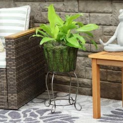 Sunnydaze Decor Sunnydaze 19 in. H Open Blossom Indoor/Outdoor Steel Plant Stand -Sunnydaze Decor Sales brown sunnydaze decor plant stands lci 341 31 1000