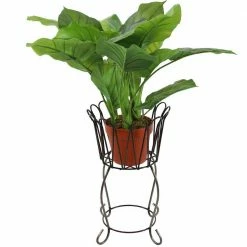 Sunnydaze Decor Sunnydaze 19 in. H Open Blossom Indoor/Outdoor Steel Plant Stand -Sunnydaze Decor Sales brown sunnydaze decor plant stands lci 341 44 1000