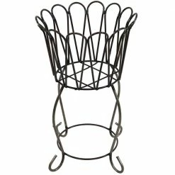 Sunnydaze Decor Sunnydaze 19 in. H Open Blossom Indoor/Outdoor Steel Plant Stand