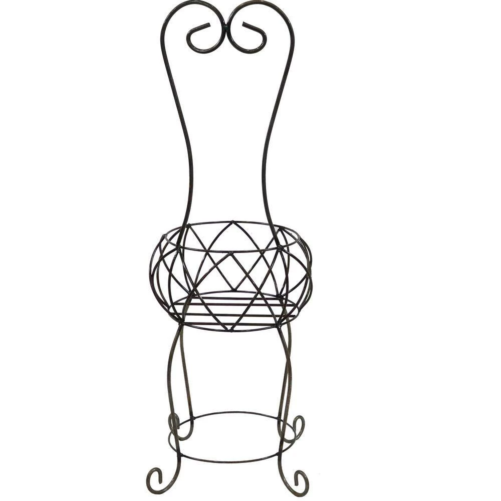 Sunnydaze Decor Sunnydaze 38 in. H Scrolling Chair Indoor/Outdoor Steel Plant Stand 5 Sunnydaze Decor Sunnydaze 38 in. H Scrolling Chair Indoor/Outdoor Steel Plant Stand - Image 5