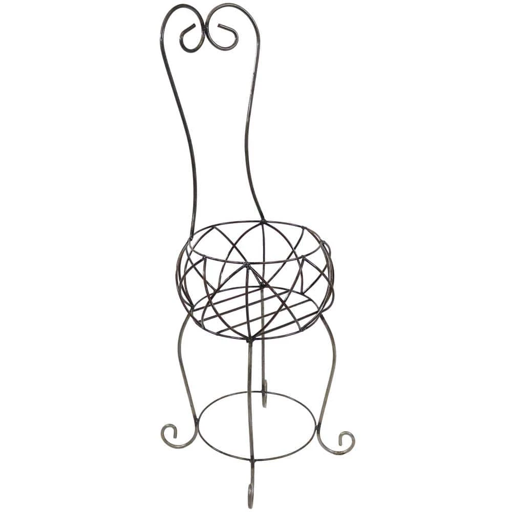 Sunnydaze Decor Sunnydaze 38 in. H Scrolling Chair Indoor/Outdoor Steel Plant Stand 1 Sunnydaze Decor Sunnydaze 38 in. H Scrolling Chair Indoor/Outdoor Steel Plant Stand