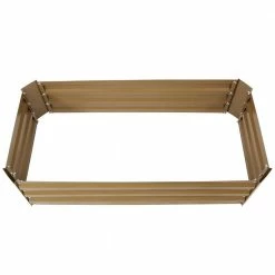 Sunnydaze Decor 48 in. Brown Rectangular Galvanized Steel Raised Beds (2-Pack) 14 Sunnydaze Decor 48 in. Brown Rectangular Galvanized Steel Raised Beds (2-Pack) -Sunnydaze Decor Sales brown sunnydaze decor planter boxes hb 529 2pk fa 1000