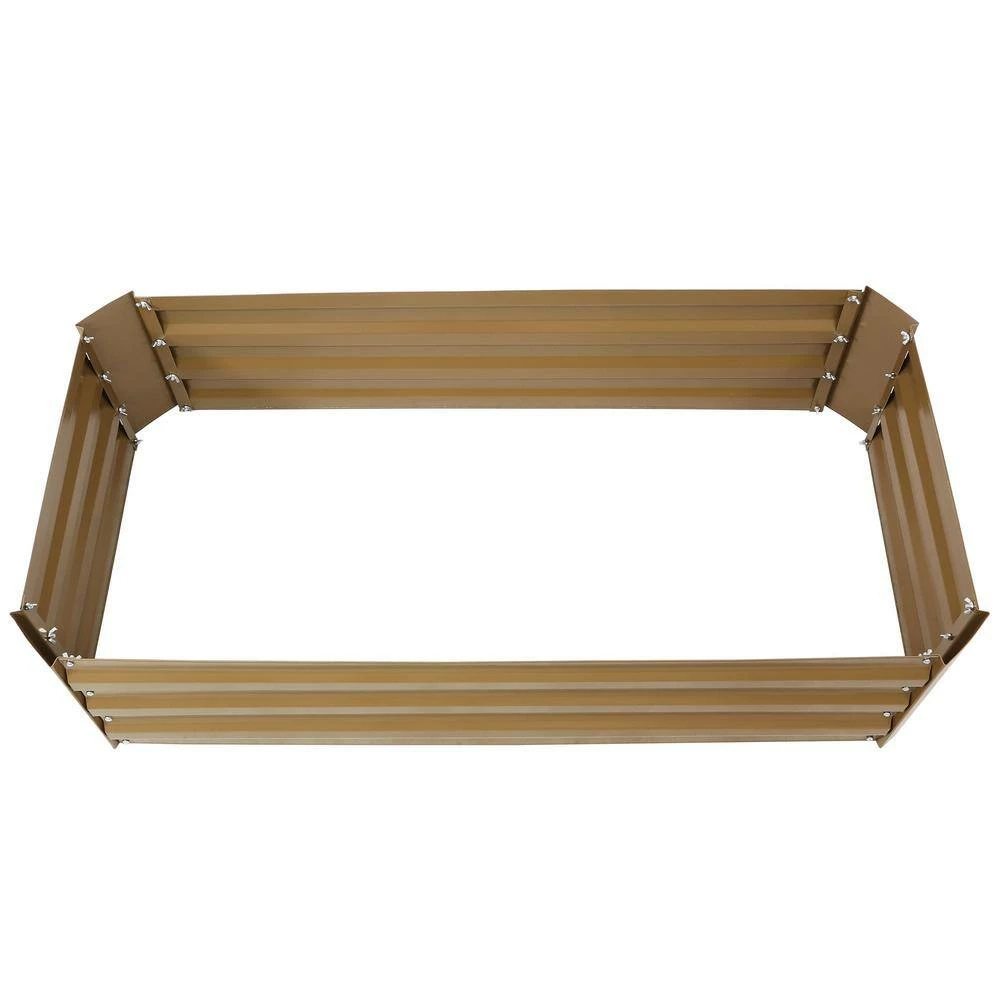 Sunnydaze Decor 48 in. Brown Rectangular Galvanized Steel Raised Beds (2-Pack) 7 Sunnydaze Decor 48 in. Brown Rectangular Galvanized Steel Raised Beds (2-Pack) - Image 7