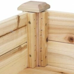 Sunnydaze Decor 27.5 in. Tall Outdoor Wood Elevated Garden Planter Box -Sunnydaze Decor Sales brown sunnydaze decor planter boxes hb 703 1f 1000