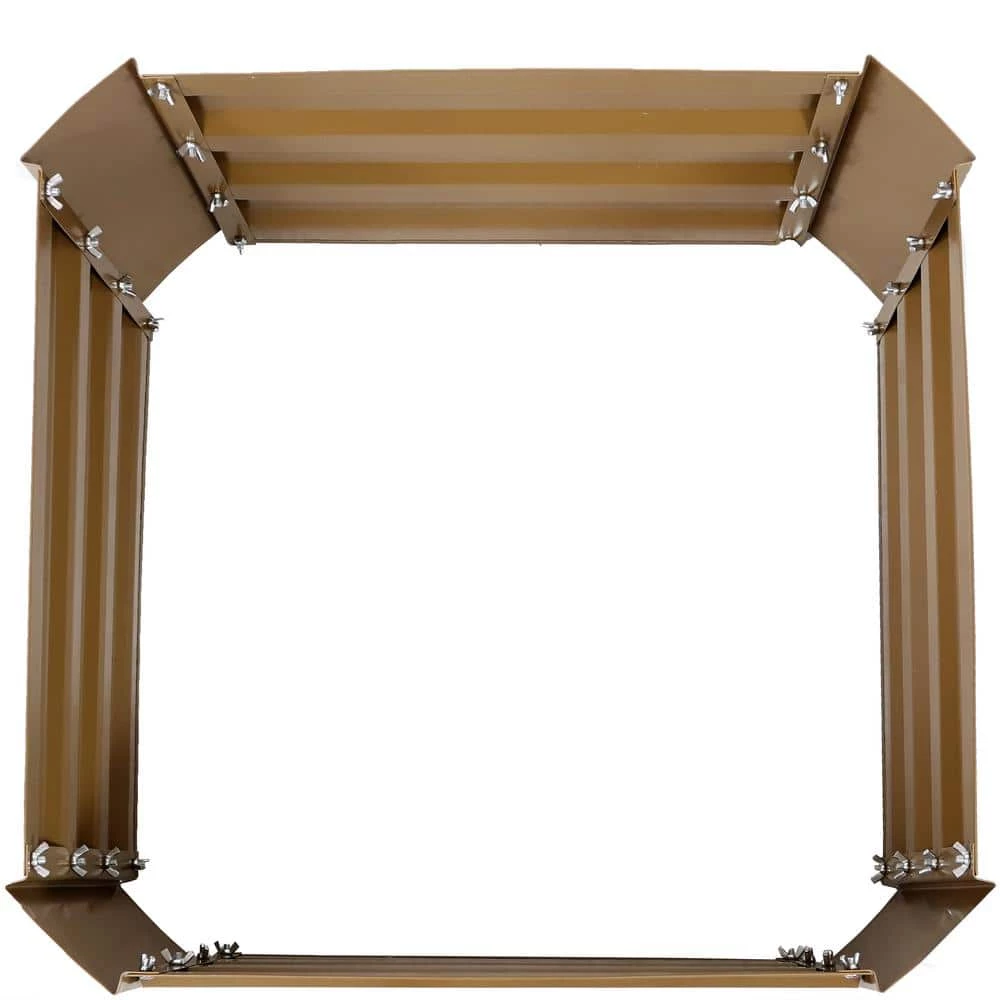 Sunnydaze Decor 24 in. Square Brown Galvanized Steel Raised Garden Bed 2 Sunnydaze Decor 24 in. Square Brown Galvanized Steel Raised Garden Bed - Image 2