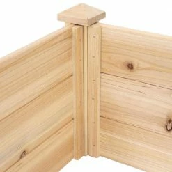 Sunnydaze Decor Outdoor Square Wood Raised Garden Bed - 48 in. Square -Sunnydaze Decor Sales brown sunnydaze decor raised planter boxes hb 710 1f 1000